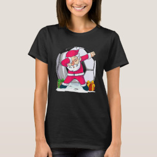 Dabbing Santa Christmas Soccer Santa Boys Dab Xmas T-Shirt