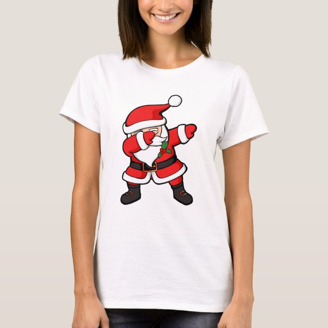 Dabbing Santa Christmas T-shirt (Front)