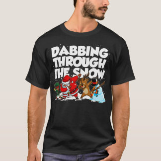 Dabbing Santa Christmas Tshirt Gift Dab Santa Clau
