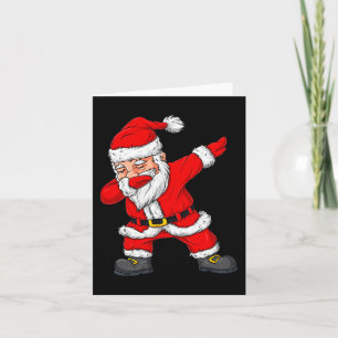 Dabbing Santa Claus Christmas Boys Girls Kids Dab  Card