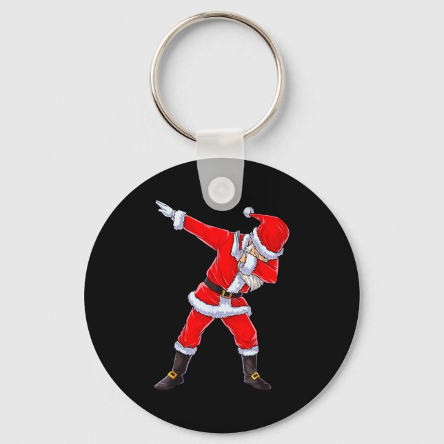 Dabbing Santa Claus Christmas Kids Boys Girls Dab  Keychain (Front)