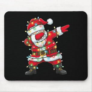 Dabbing Santa Claus Christmas Lights Xmas Dab Men Mouse Pad