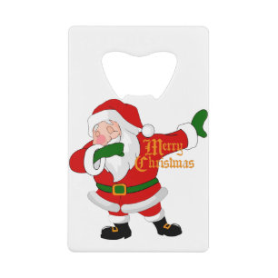 dabbing santa claus credit card bottle opener