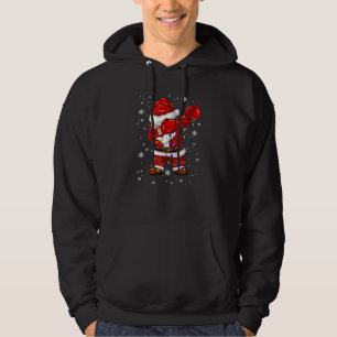 Dabbing Santa Claus Funny Boxing  Boxer Christmas Hoodie