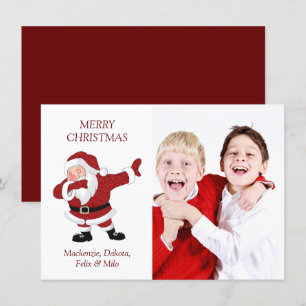 Dabbing Santa Claus Funny Holiday Dab XMas Humor Card