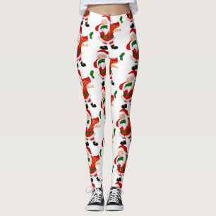 dabbing santa claus leggings