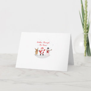 Dabbing Santa Claus On Snow Christmas Dab Funny Holiday Card