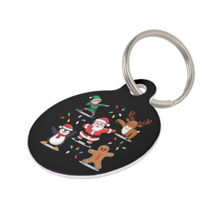 Dabbing Santa Elf Friends Christmas Xmas Dab Pet Tag