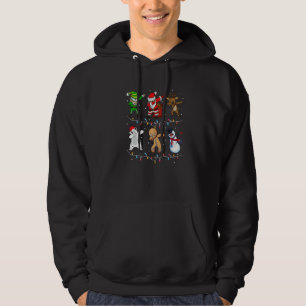 Dabbing Santa Elf Reindeer Polar Bear Snowman Crew Hoodie