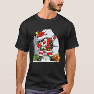 Dabbing Santa For Boys Girls Christmas Soccer Ball T-Shirt