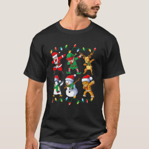 Dabbing Santa Friends Xmas Gifts Kids Girls Boys C T-Shirt