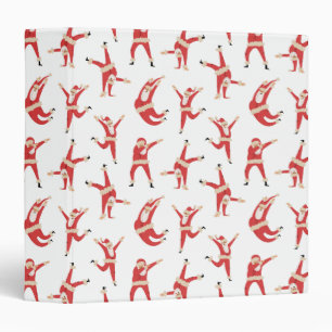 Dabbing Santa Fun Christmas Pattern Binder