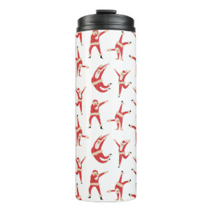 Dabbing Santa Fun Christmas Pattern Thermal Tumbler