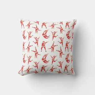 Dabbing Santa Fun Christmas Pattern Throw Pillow