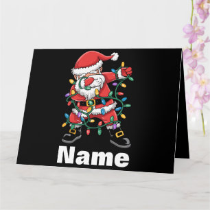 Dabbing Santa Funny Personalized Christmas Gift Card