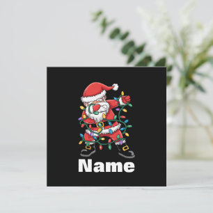 Dabbing Santa Funny Personalized Christmas Gift Invitation
