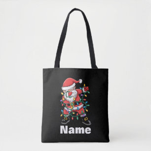 Dabbing Santa Funny Personalized Christmas Gift Tote Bag
