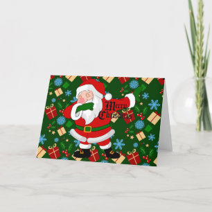 dabbing santa holiday card