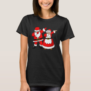 Dabbing Santa & Mrs Claus Christmas Time Dab Dance T-Shirt