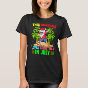 Dabbing Santa Palm Tree This Grandma Loves Christm T-Shirt