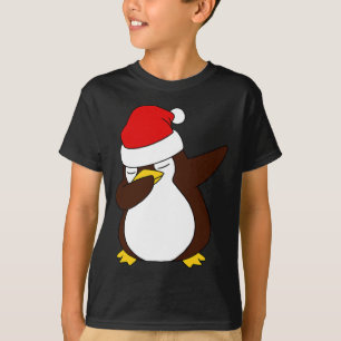 Dabbing Santa Penguin Xmas For Girls And For Boys  T-Shirt