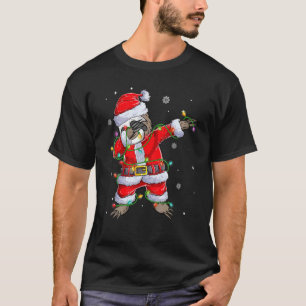 Dabbing Santa Sloth Merry Slothmas Christmas Kids T-Shirt
