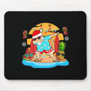 Dabbing Santa Sungles With Pineapple Watermelon On Mouse Pad