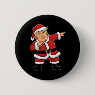 Dabbing Santa Trump Xmas Lights Girls Boys Kids Ch 2 Inch Round Button