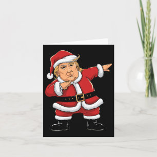 Dabbing Santa Trump Xmas Lights Girls Boys Kids Ch Card