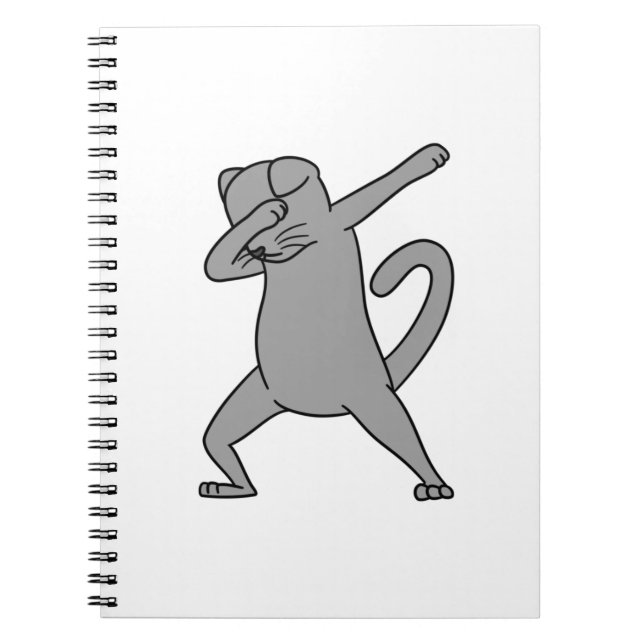 Dabbing Scottish Fold Cat Notebook (Front)