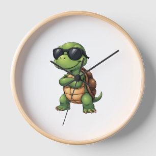 Dabbing Sea Turtle Animal Lover Save The Turtles ( Clock
