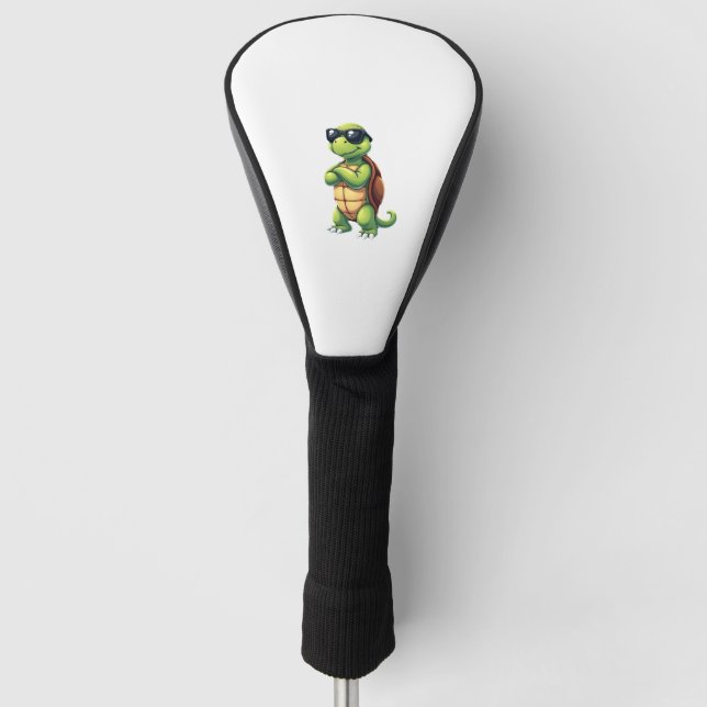 Dabbing Sea Turtle Animal Lover Save The Turtles ( Golf Head Cover (Front)