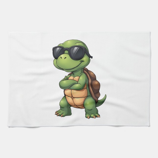 Dabbing Sea Turtle Animal Lover Save The Turtles ( Kitchen Towel (Horizontal)