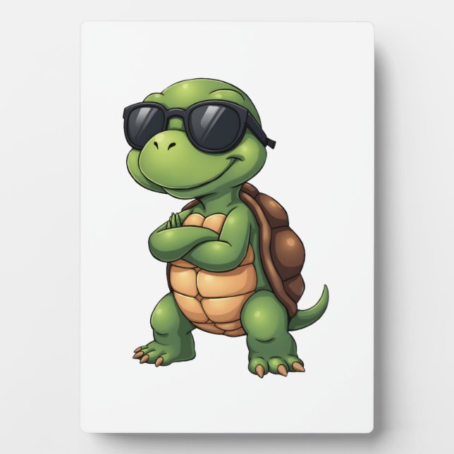 Dabbing Sea Turtle Animal Lover Save The Turtles ( Plaque (Front)