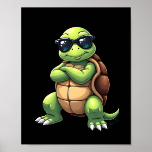 Dabbing Sea Turtle Animal Lover Save The Turtles ( Poster