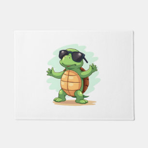 Dabbing Sea Turtle Animal Lover Save The Turtles T Doormat