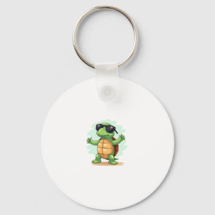 Dabbing Sea Turtle Animal Lover Save The Turtles T Keychain