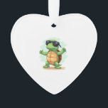Dabbing Sea Turtle Animal Lover Save The Turtles T Ornament<br><div class="desc">Dabbing Sea Turtle Animal Lover Save The Turtles T-Shirt</div>