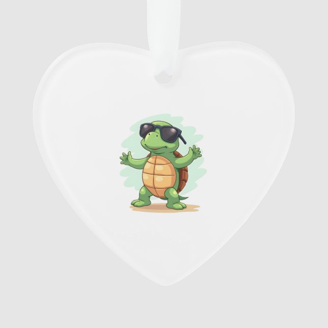 Dabbing Sea Turtle Animal Lover Save The Turtles T Ornament (Front)