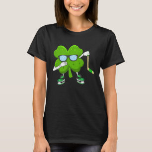Dabbing Shamrock HOCKEY St Patricks Day Men Women  T-Shirt