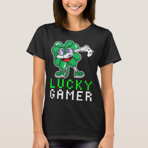 Dabbing Shamrock St Paddy's Day Video Gaming Quote T-Shirt
