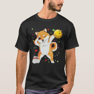 Dabbing Shiba Bowling Bowling Boy Girl T-Shirt