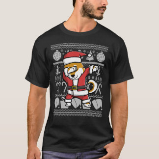 Dabbing Shiba Inu Ugly Christmas Sweater Graphic C