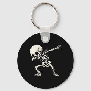 Dabbing Skeleton Boys Kids Men Funny Halloween  Keychain