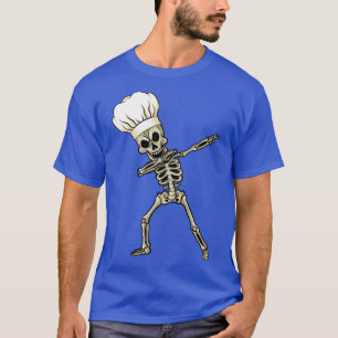 Dabbing Skeleton Chef Halloween Boys Kids Dabbing  T-Shirt