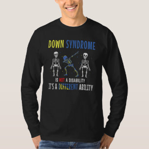 Dabbing Skeleton Dab World Down Syndrome Awareness T-Shirt