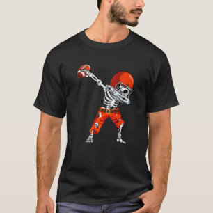 Dabbing Skeleton Football Skull Halloween Costume T-Shirt