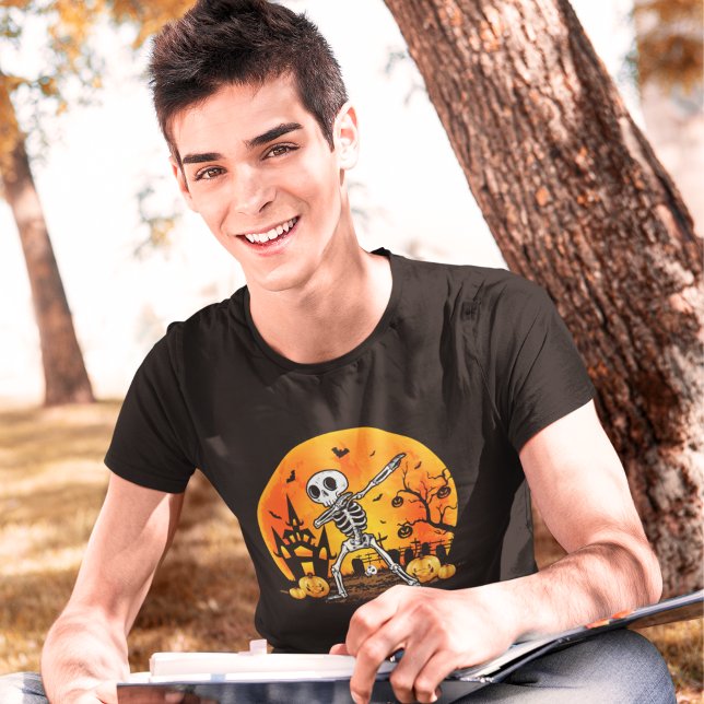 Dabbing Skeleton, Fun Halloween T-Shirt (Creator Uploaded)