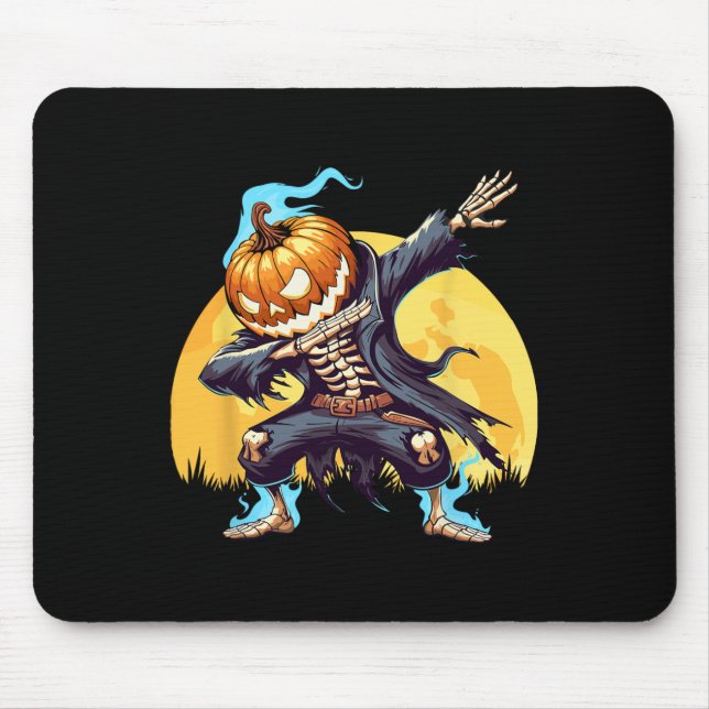 Dabbing Skeleton Headless Pumpkin Dab Dance Boys H Mouse Pad (Front)