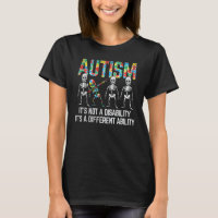 Dabbing Skeleton Not A Disability Autism Awareness